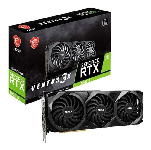 Imagem 4 de 4 de Placa de vídeo Nvidia MSI Ventus GeForce RTX 30 Series RTX 3070 Ti GEFORCE RTX 3070 Ti VENTUS 3X 8G OC 8GB
