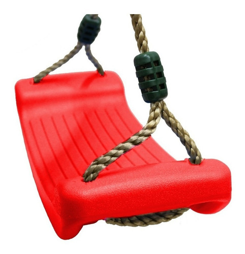Columpio Para Niños Plastico Con Cuerdas Swing Asiento Color Rojo