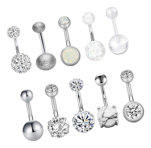 2x10pcs / Lot Body Piercing Labret Lengua Ceja Barbells Mix