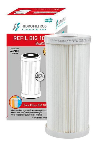 Refil Original Hidrofiltros Para Filtro Big 10 4.200 L/h