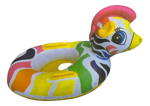 Boia Bote Inflável Zebra Colorida Infantil