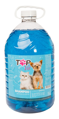 Shampoo Neutro Pet Cães E Gatos Branqueador Top Vet 5lt