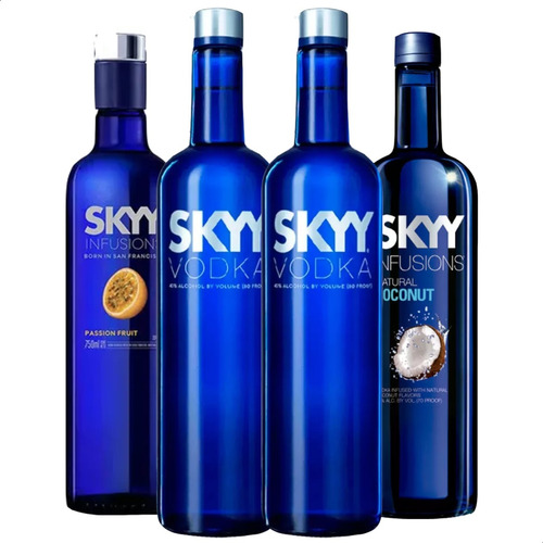 Vodka Skyy Clasico + Coconut Infusions + Maracuya 750ml