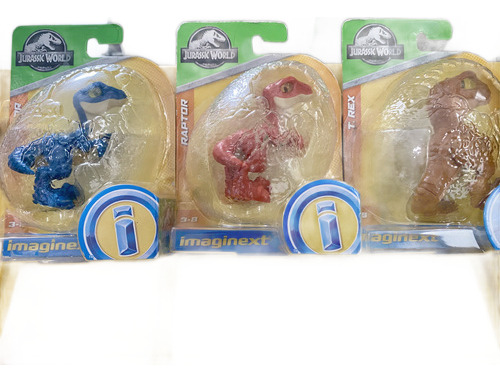 Imaginex 3 Dinos T-rex & 2 Veloziraptor Jurassic World