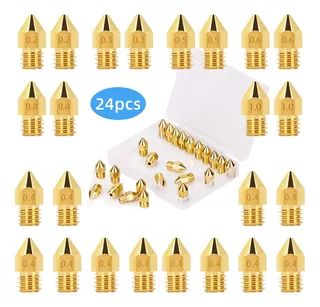 Kit De 24 Boquillas Nozzle Impresora 3d Mk8 0,2-1 Etc. 24 U