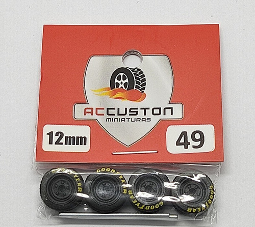Rodas P/ Customização Ac Custon 49 - 12mm - Escala 1/64