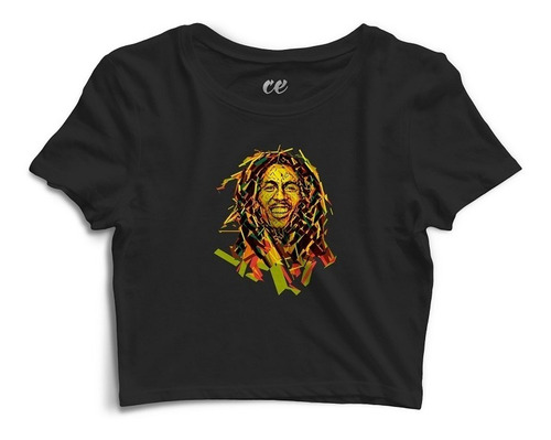 Camiseta Croptop Bob Marley 