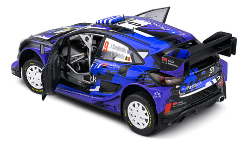 Miniatura Ford Puma Rally1 Hybrid Kenya Rally 2022 #9 Serderidis/Miclotte 1:18 Solido Competition