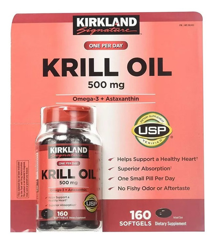 Krill Oil 500mg Omega 3 160 Cap