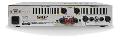 Potência do amplificador Skp Max 420 200w + 200w 4 Ohms Cor cinza Potência de saída Rms 400 W