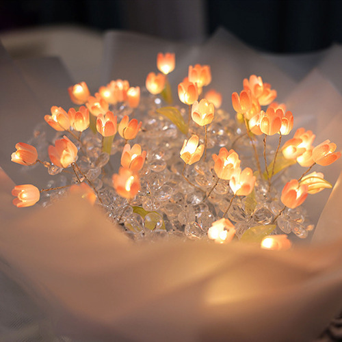 Tulip Glowing Bouquet Light Strip Diy Handcraft Beautiful