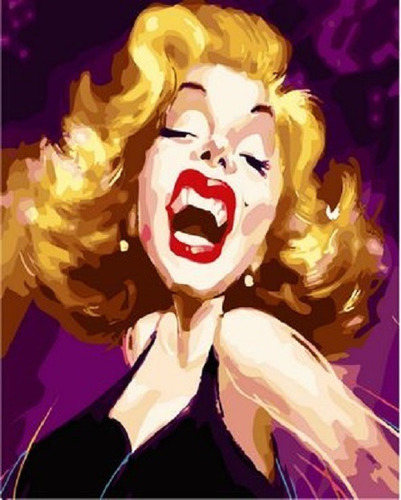 Cuadro Numerado Marilyn Monroe Pinceles Pinturas S185 Q1177