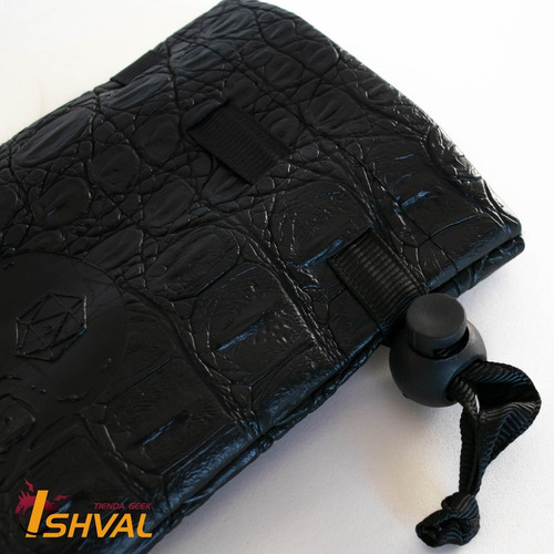 Imagen 5 de 5 de Bolsa De Ecocuero Para Dados De Rol - Skull (14.5x9cm)