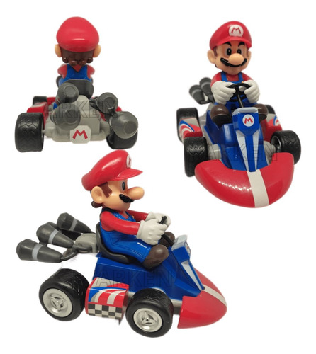 Super Mario Com Carrinho Mario Kart Mariokart Fricção Figure