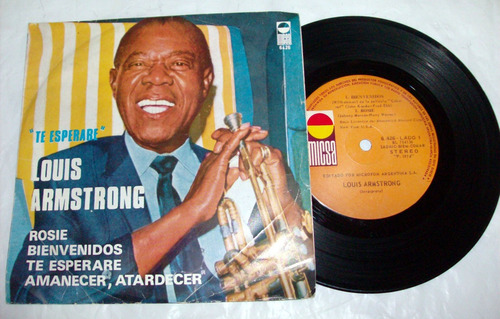 Louis Armstrong - Te Esperare / Simple C / Tapa 4 Temas 1974