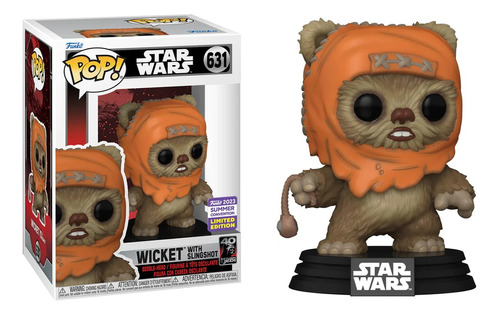 Funko Pop Star Wars 40th Wicket With Slingshot Sdcc 2023