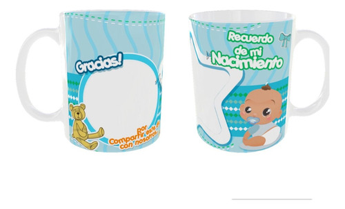 Recuerdo Baby Shower Taza Ceramica Niño Niña Personalizado