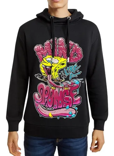Sueter Caballero Sudadera Bob Esponja Con Capucha Cb01