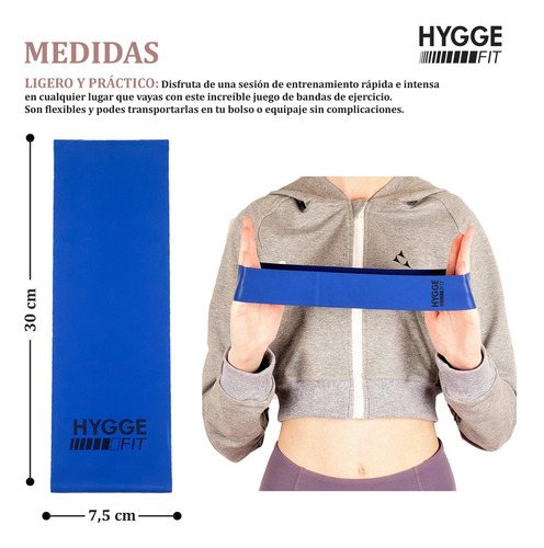 Imagen 5 de 10 de Kit X2 Banda Elástica Súper Ancha Látex Plana Intensidades