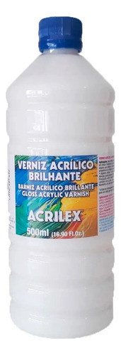 Verniz Acrílico Brilhante Tela Papel Gesso Acrilex 500ml