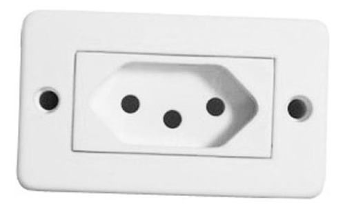 Sistema simple de enchufe externo 2p+t X 10A, caja superpuesta blanca