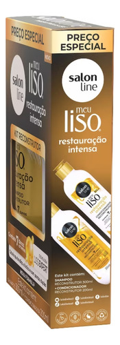 Kit Shampoo E Condicionador Meu Liso Restauração Salon Line