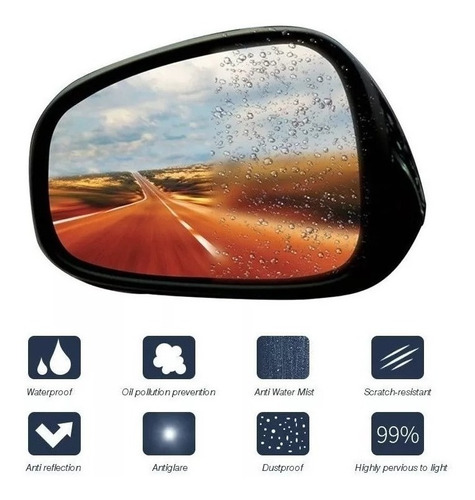 Mica Antilluvia Impermeable Espejo Retrovisor Rainproof Film