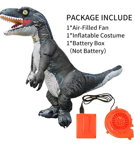 Disfraz Inflable Jurosaica,disfraz De Dinosaurio Adulto,v...