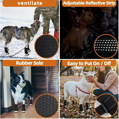 Zapatos Para Perros Para Pavimento Caliente Botas Antidesliz