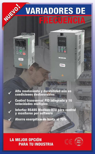 Variador Frecuencia Monofásico 220v 1.5kw 3 Kva 7a. Tbcin