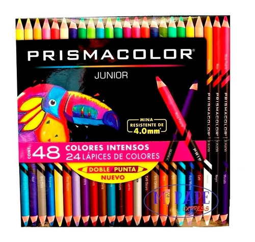 Imagen 2 de 5 de Prisma Color 24 Lapices Doblecolor (48 Colores) Largos