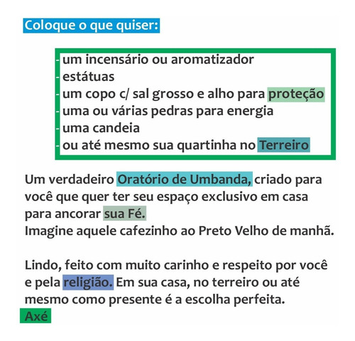 Imagem 4 de 8 de Pretos Velhos - Oratório De Parede