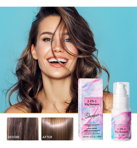 O Shampoo Wig 2 Em 1 É Macio, Seco, Macio, Desfiado E Seca O