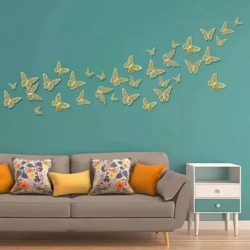 mariposas decorativas de pared 72 piezas 3d decoracion para casa