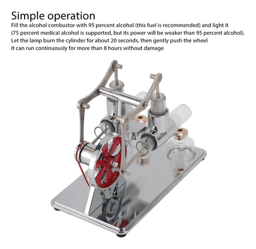 Kit De Motor Stirling Modelo Early Educational De Doble Cili