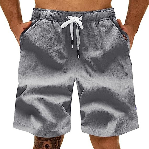 Short Pantalones Casuales Deportivos De Algodón Para Hombre