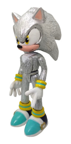 Figura Sonic Silver Hedgehog Plateado Erizo Del Futuro Env