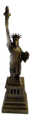 Estatua De La Libertad, Modelo En Color Bronce De Metal 