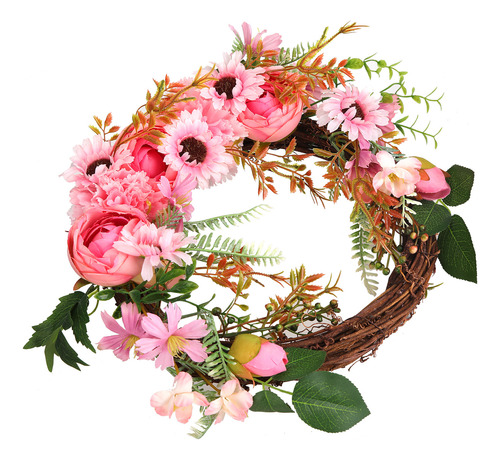 Corona De Flores De Imitación Artificial De Peonía Para CoLG