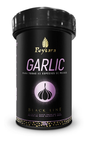 Poytara Garlic Black Line - Crisps 35g - Ração Peixes