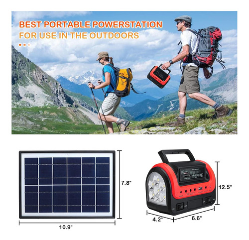 Gerador Solar, Central Elétrica Portátil Com Painel