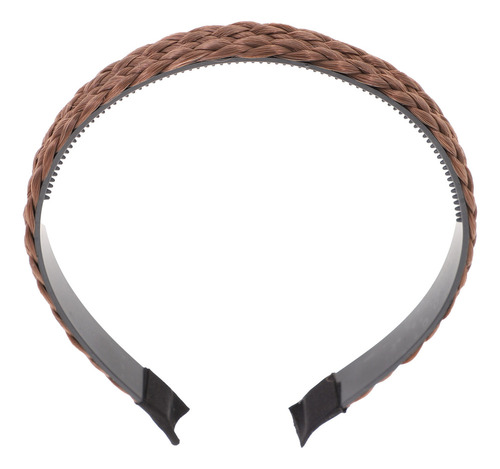 Diadema Trenzada De Color Café Claro Para Mujeres Y Niñas, C