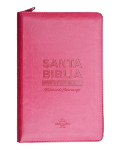 Biblia Reina Valera 1960 Letra Grande Cierre Pu Rosa