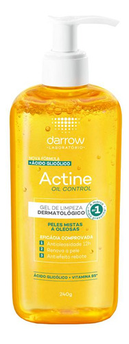 Darrow Actine Oil Control Gel De Limpeza Facial 240g