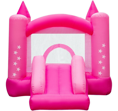 Juego Inflable Castillo Rosa Brincolín Eventos Fiestas Niñas