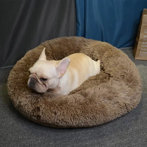 Cama Puff Plush Redonda Perro O Gato 50 Cm Meses sin intereses