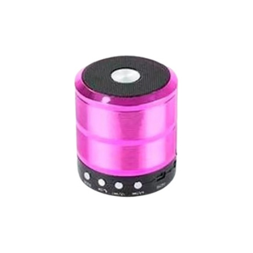 Mini Caixa Som Bluetooth Ws-887 Portátil Cor Rosa-chiclete