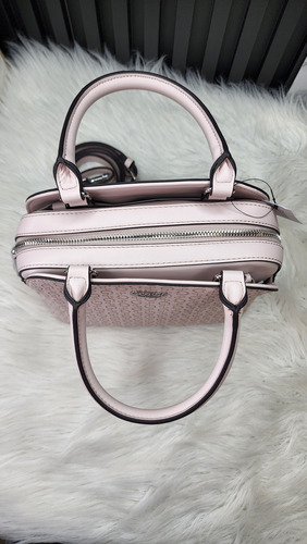 Bolsa Guess Aa923980 Nueva 100 % Original Con Etiqueta Blush Estampado Níquel Blush