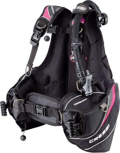 Chaleco Bcd Cressi Travelight Negro/rosa Para Buceo Color Negro Talla S