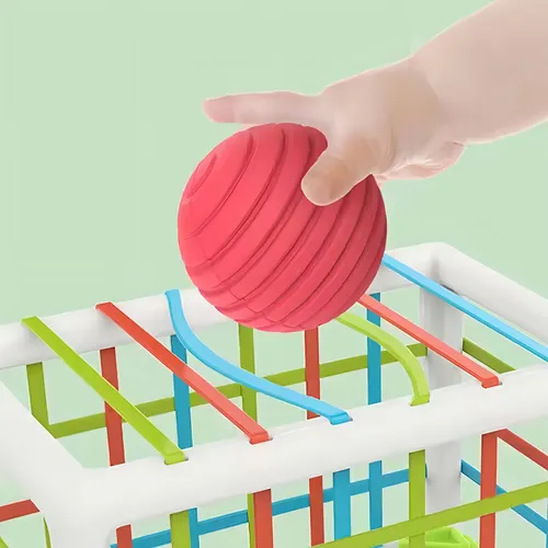 Juego Caja Didáctica Estimulación Motriz +12 Pz Bebé Huanger Color Multicolor